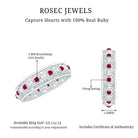 Natural Ruby Celtic Knot Wedding Band for Women AAA - Rosec Jewels