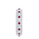 Natural Ruby Celtic Knot Wedding Band for Women AAA - Rosec Jewels