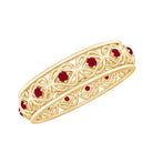 Natural Ruby Celtic Knot Wedding Band for Women AAA - Rosec Jewels