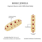 Natural Ruby Celtic Knot Wedding Band for Women AAA - Rosec Jewels