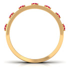 Rosec Jewels-Vintage Inspired Ruby Half Eternity Anniversary Band Ring