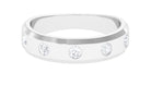 Certified Natural Diamond Mens Wedding Band Natural - ( HI-SI ) - Rosec Jewels