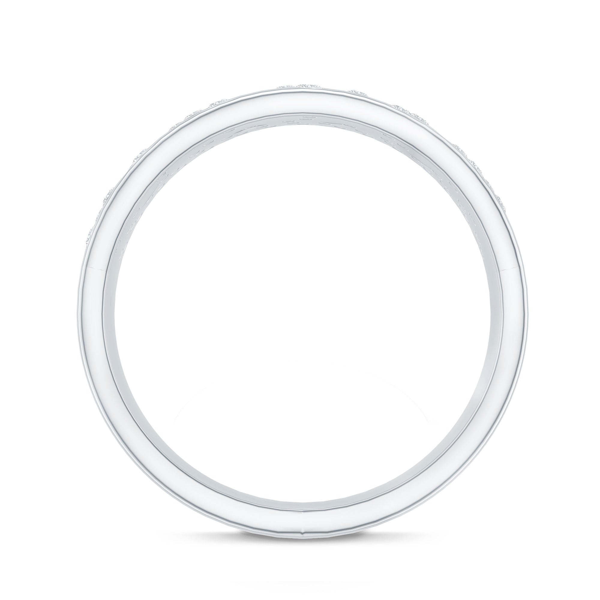 Lab Grown Diamond Wide Wedding Band With Certificate Lab - ( EF-VS ) - Rosec Jewels