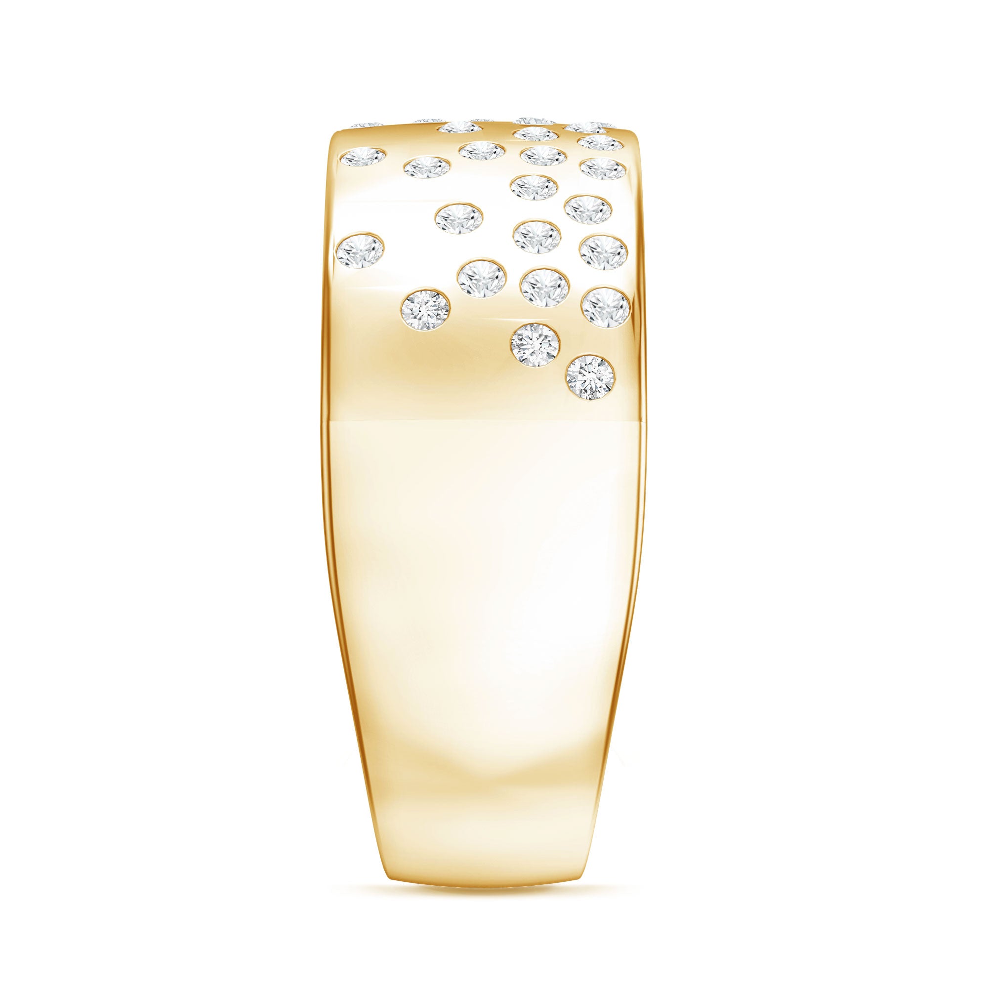 Lab Grown Diamond Wide Wedding Band With Certificate Lab - ( EF-VS ) - Rosec Jewels