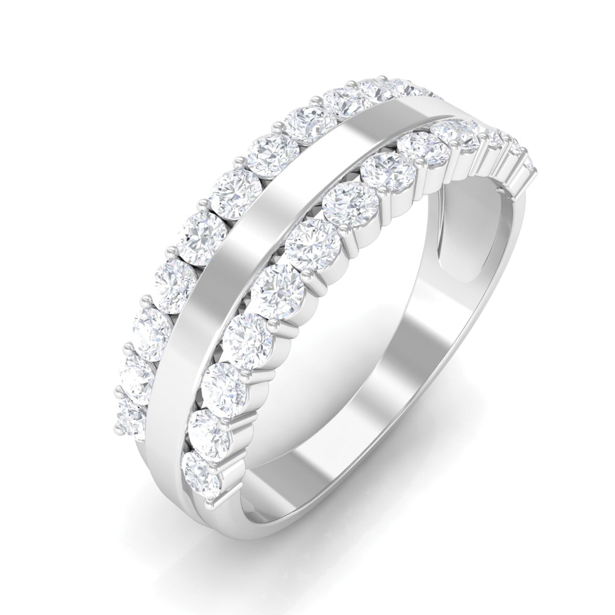 Certified Real Diamond Wedding Band Ring for Women Natural - ( HI-SI ) - Rosec Jewels