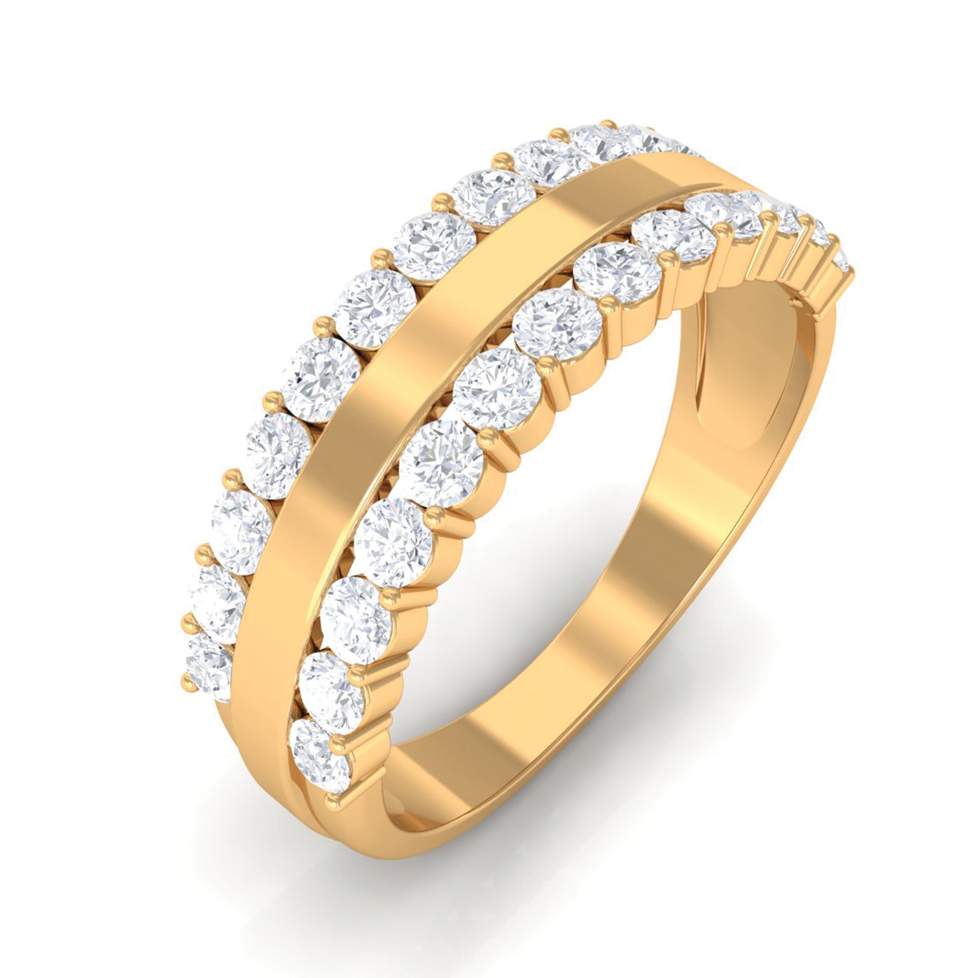Certified Real Diamond Wedding Band Ring for Women Natural - ( HI-SI ) - Rosec Jewels