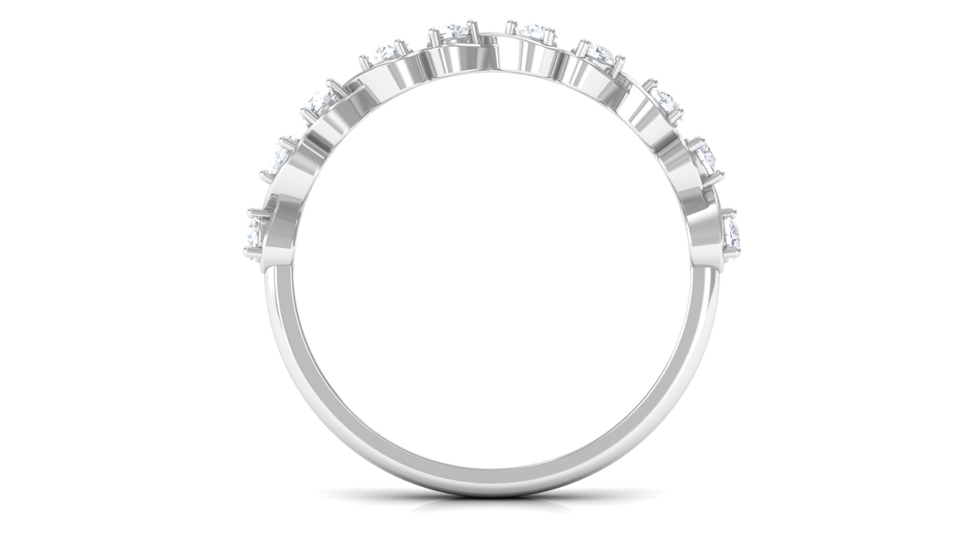 Rosec Jewels-Natural Diamond Half Eternity Infinity Ring for Valentines