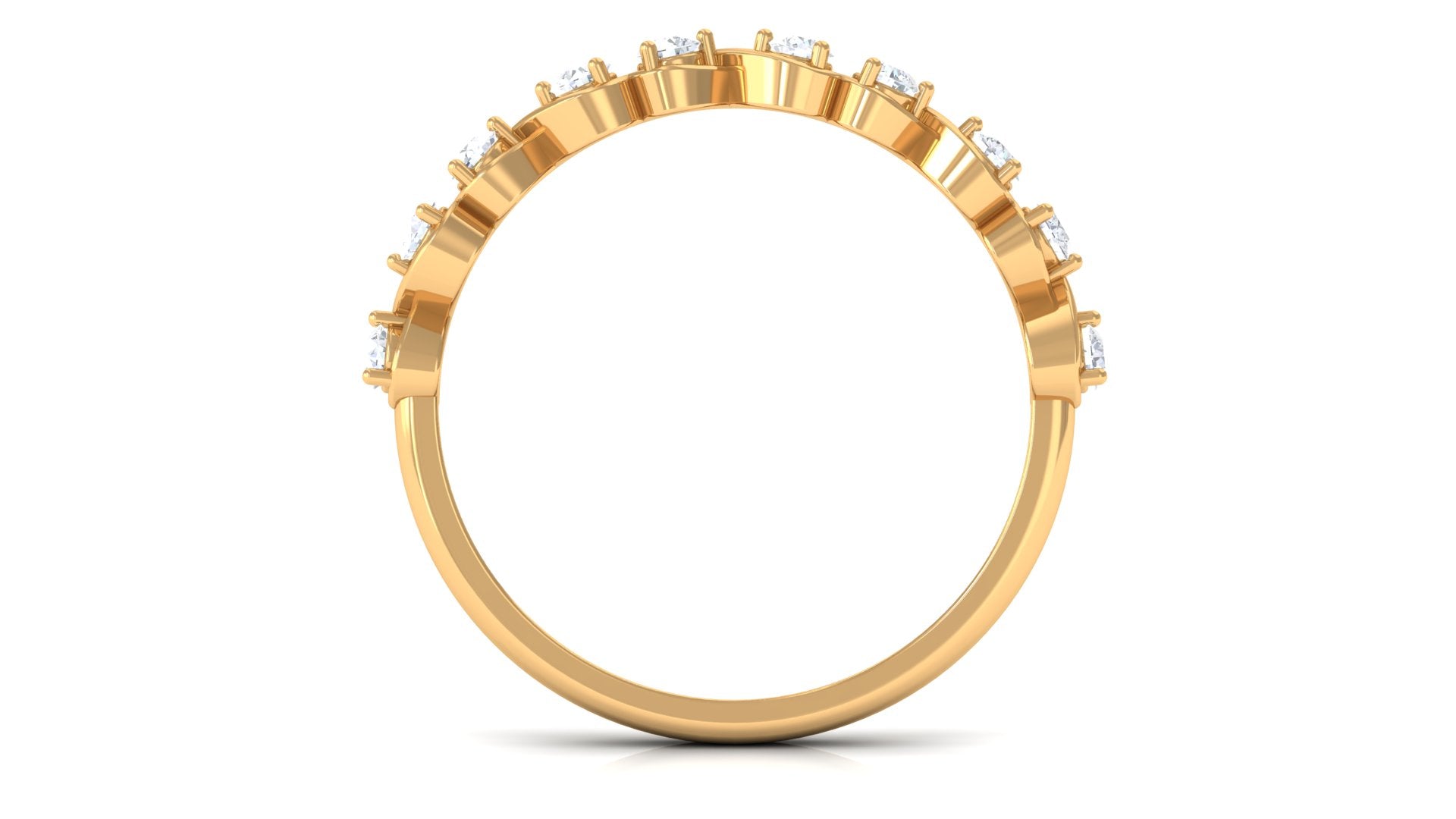 Rosec Jewels-Natural Diamond Half Eternity Infinity Ring for Valentines