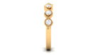 Certified Natural Diamond Half Eternity Ring with Infinity Knot Natural - ( HI-SI ) - Rosec Jewels