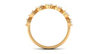 Certified Natural Diamond Half Eternity Ring with Infinity Knot Natural - ( HI-SI ) - Rosec Jewels