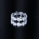 Certified Moissanite Leaf Eternity Band Ring for Women D-VS1 - Rosec Jewels