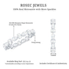 Oval and Marquise Cut Moissanite Stackable Eternity Ring D-VS1 - Rosec Jewels
