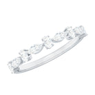 Marquise and Oval Shape Moissanite Half Eternity Ring D-VS1 - Rosec Jewels