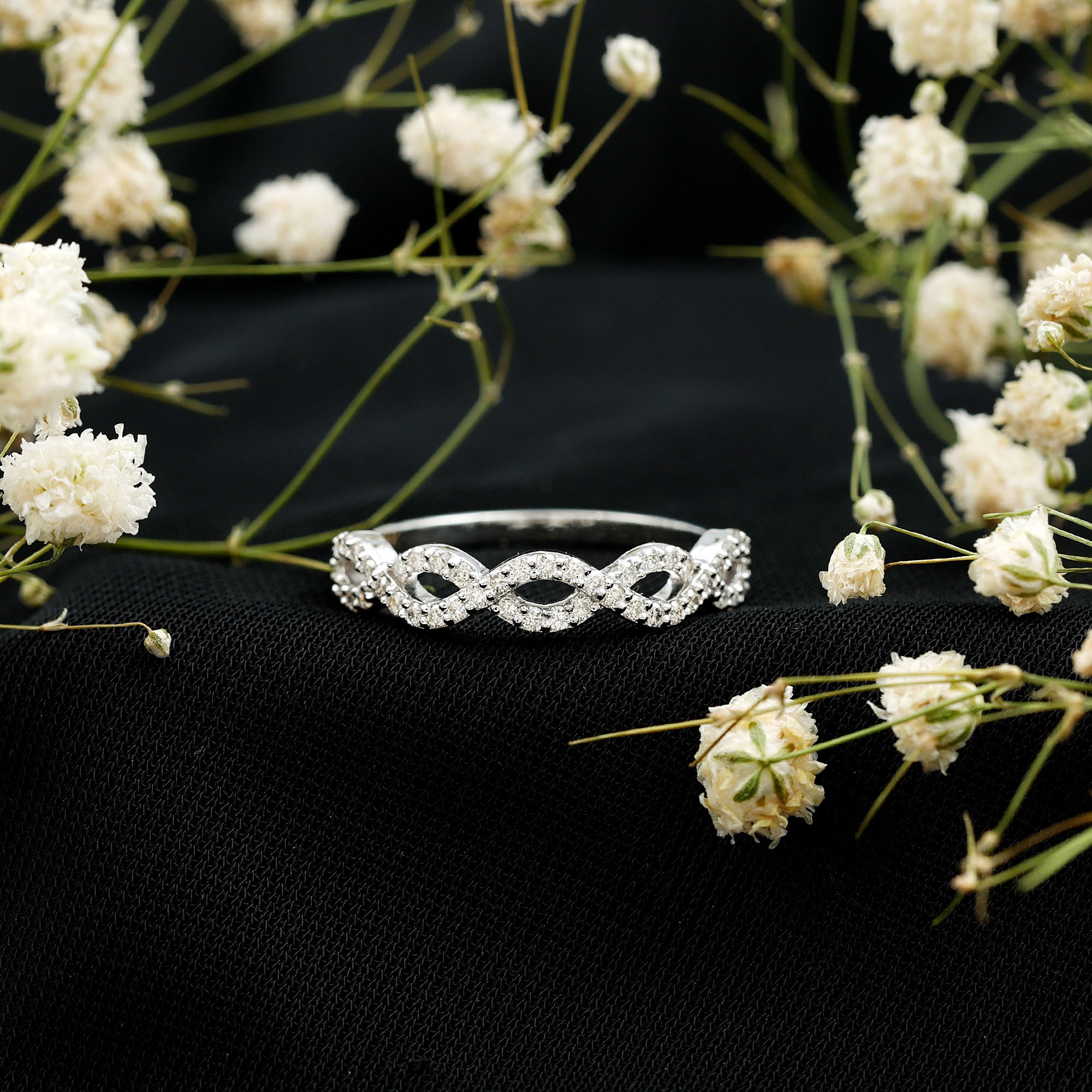 Certified Diamond Infinity Eternity Band Natural - ( HI-SI ) - Rosec Jewels