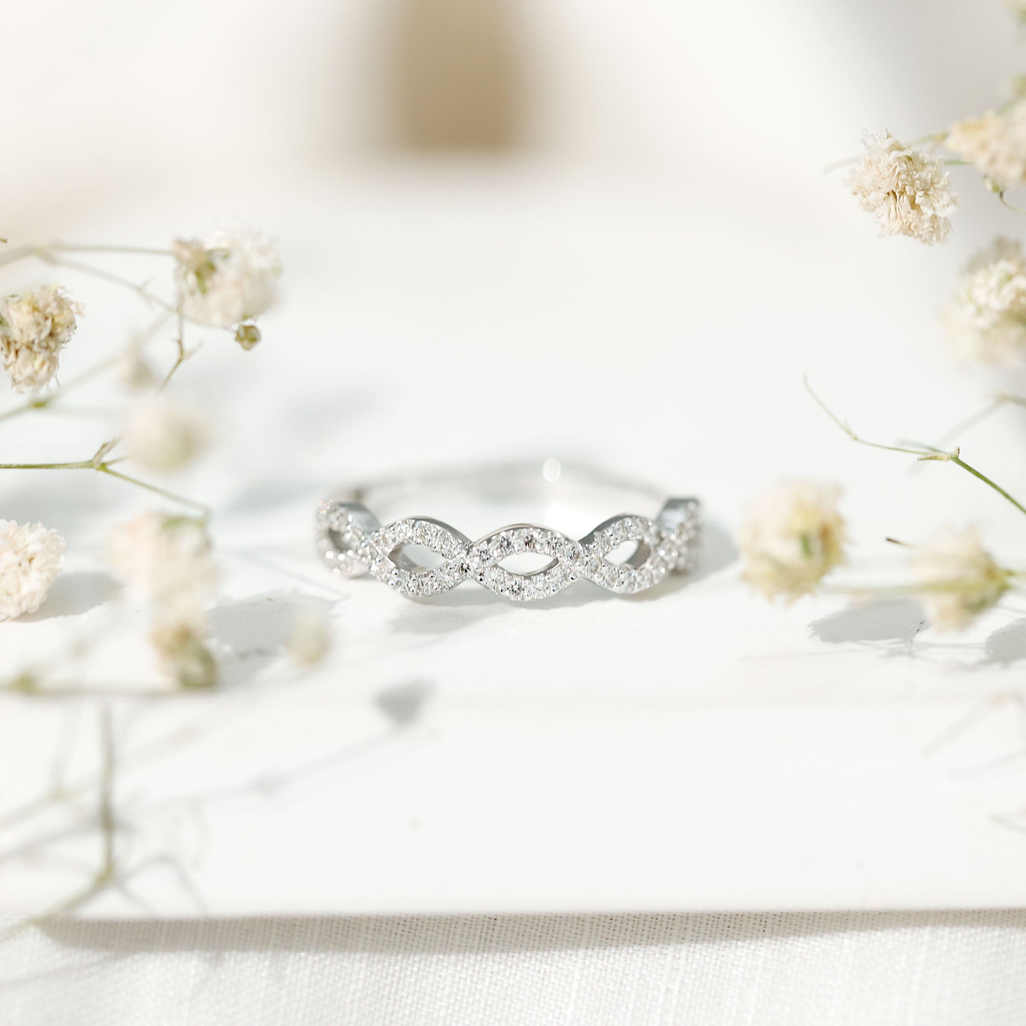 Certified Diamond Infinity Eternity Band Natural - ( HI-SI ) - Rosec Jewels