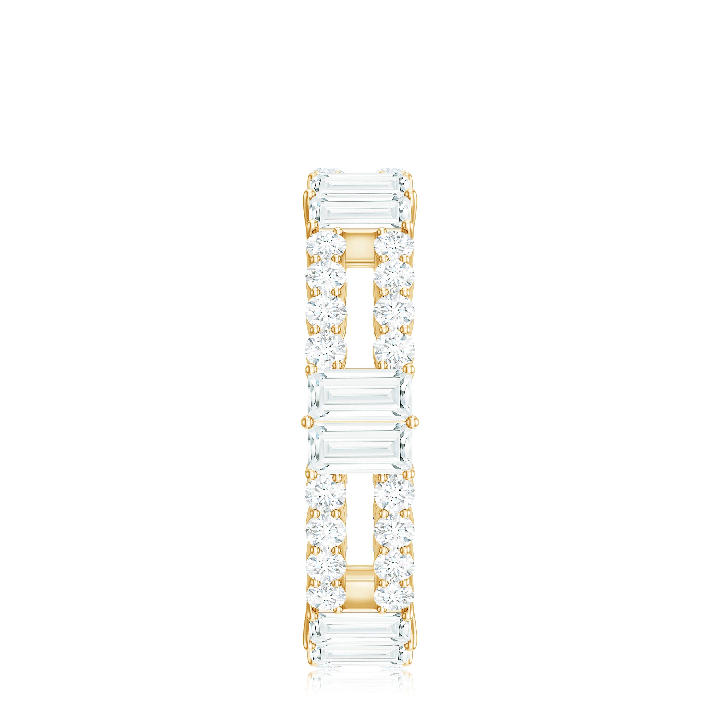 Unique Moissanite Eternity Wedding Band Ring D-VS1 - Rosec Jewels