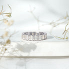 Certified Moissanite Wedding Anniversary Band for Women D-VS1 - Rosec Jewels