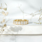 Certified Moissanite Wedding Anniversary Band for Women D-VS1 - Rosec Jewels