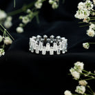 Certified Moissanite Baguette Eternity Band Ring D-VS1 - Rosec Jewels