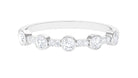 Rosec Jewels-Natural Diamond Half Eternity Ring in Bezel Setting