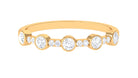 Rosec Jewels-Natural Diamond Half Eternity Ring in Bezel Setting