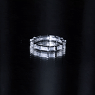 Certified Baguette Cut Moissanite East West Eternity Ring D-VS1 - Rosec Jewels