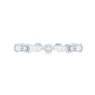 Certified Moissanite Contemporary Eternity Ring D-VS1 - Rosec Jewels