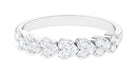 Certified Natural Diamond Heart Eternity Ring in East West Style Natural - ( HI-SI ) - Rosec Jewels