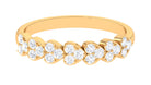 Certified Natural Diamond Heart Eternity Ring in East West Style Natural - ( HI-SI ) - Rosec Jewels