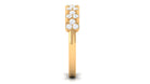 Certified Natural Diamond Heart Eternity Ring in East West Style Natural - ( HI-SI ) - Rosec Jewels