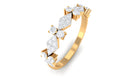 Art Deco Inspired Diamond Half Eternity Ring for Women Natural - ( HI-SI ) - Rosec Jewels