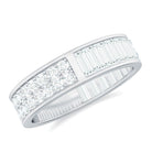 Certified Moissanite Wide Eternity Wedding Band D-VS1 - Rosec Jewels