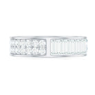Certified Moissanite Wide Eternity Wedding Band D-VS1 - Rosec Jewels