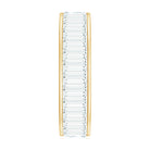 Certified Moissanite Wide Eternity Wedding Band D-VS1 - Rosec Jewels