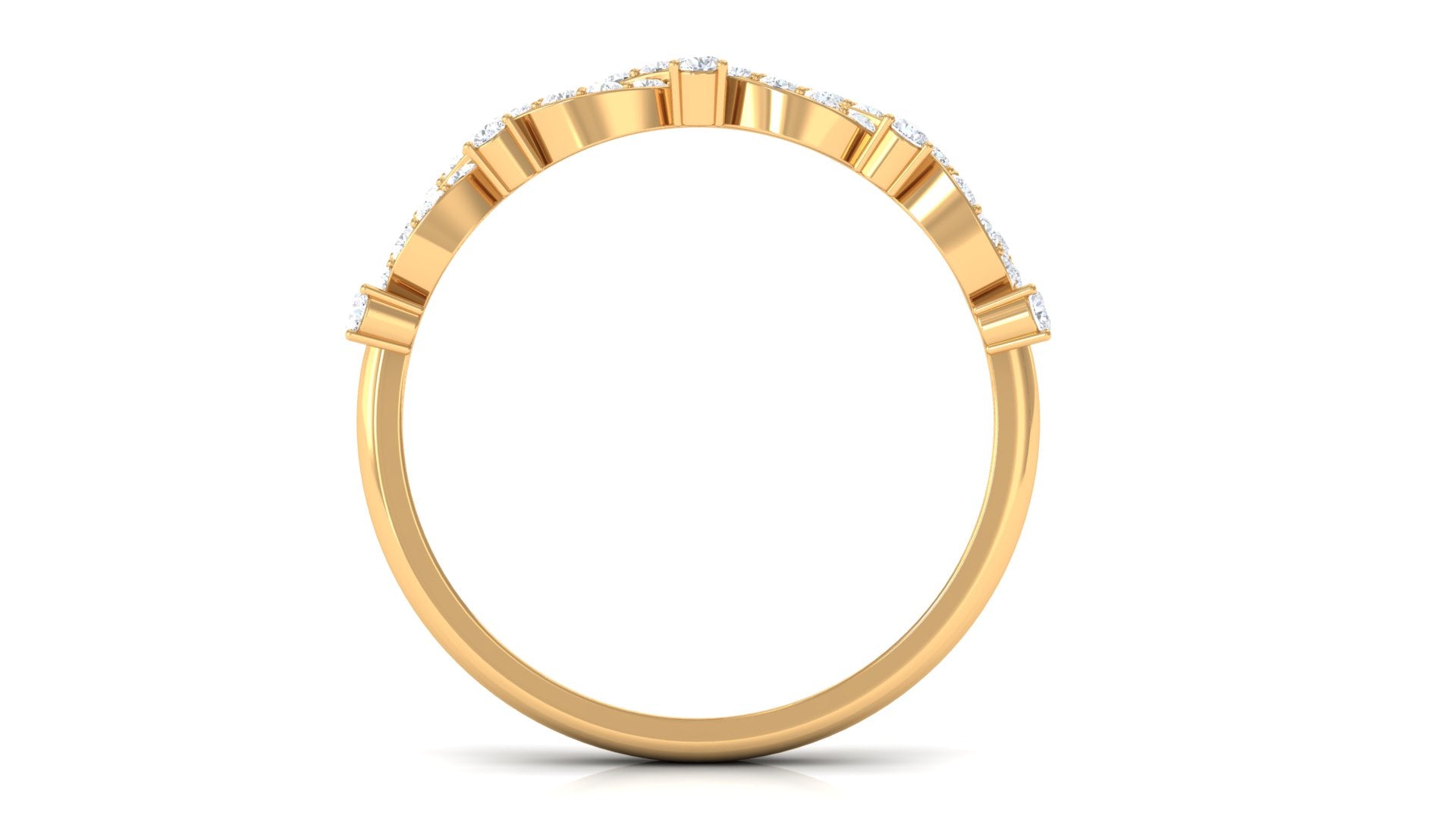 Designer Natural Diamond Infinity Half Eternity Ring Natural - ( HI-SI ) - Rosec Jewels