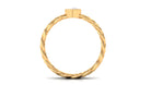 Real Diamond Promise Ring with Braided Shank Natural - ( HI-SI ) - Rosec Jewels