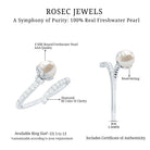 Rosec Jewels-Natural 2 Carat Freshwater Pearl Wrap Ring with Diamond
