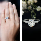 Round Cut 9 MM Lab Grown Diamond Solitaire Engagement Ring Lab - ( EF-VS ) - Rosec Jewels