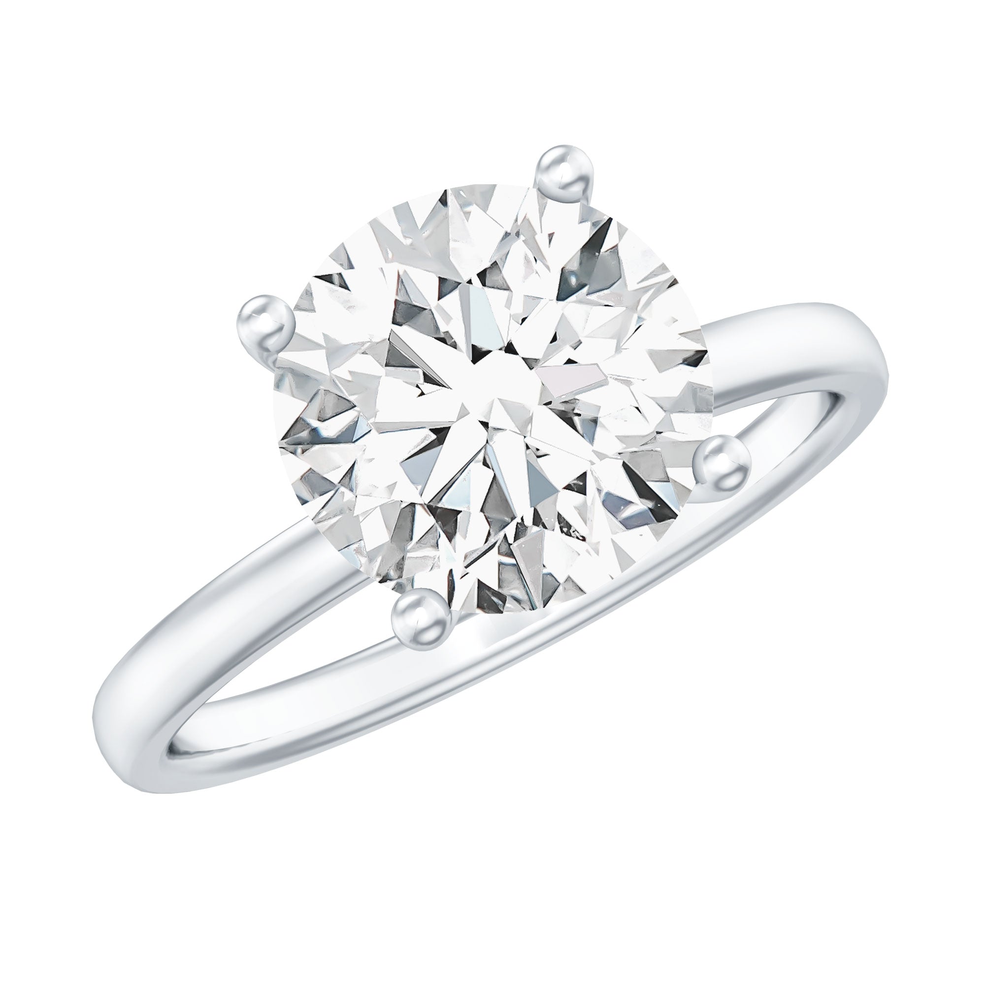 Certified 2.5 CT Lab Grown Diamond Solitaire Engagement Ring Lab - ( EF-VS ) - Rosec Jewels