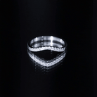 Certified Lab Grown Diamond Curved Stackable Ring Lab - ( EF-VS ) 10K Yellow Gold - Rosec Jewels