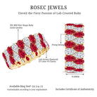 Rosec Jewels-Wide Lab Grown Ruby and Diamond Eternity Band for Women