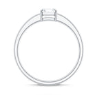 5MM Asscher Cut Lab Grown Diamond Solitaire Promise Ring Lab - ( EF-VS ) - Rosec Jewels