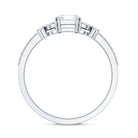 Rosec Jewels-0.9 Carat Lab Grown Diamond Asscher Cut Engagement Ring For Women