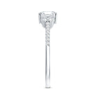Rosec Jewels-0.9 Carat Lab Grown Diamond Asscher Cut Engagement Ring For Women