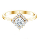Certified 0.7 Carat Lab Grown Diamond Statement Engagement Ring Lab - ( EF-VS ) - Rosec Jewels