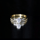 IGI Certified Lab Grown Diamond Engagement Ring with Wedding Band Lab - ( EF-VS ) - Rosec Jewels