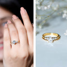 IGI Certified Lab Grown Diamond Engagement Ring with Wedding Band Lab - ( EF-VS ) - Rosec Jewels