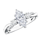 Rosec Jewels-1 Carat Marquise Cut Lab Grown Diamond Designer Engagement Ring IGI Certified