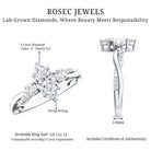 Rosec Jewels-1 Carat Marquise Cut Lab Grown Diamond Designer Engagement Ring IGI Certified