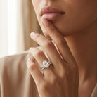4 Carat Oval Wedding Ring Set with IGI Certified Lab Grown Diamond Lab - ( EF-VS ) - Rosec Jewels